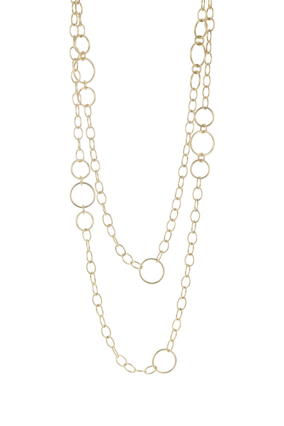Caroline Ellen - 20K Yellow Gold Station Chain Necklace
