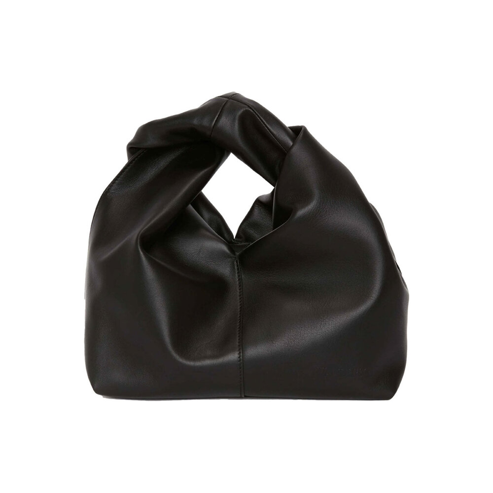 トートバッグ J W ANDERSON Black leather small Twister handbag JW Anderson Twister mini leather tote bag JW Anderson