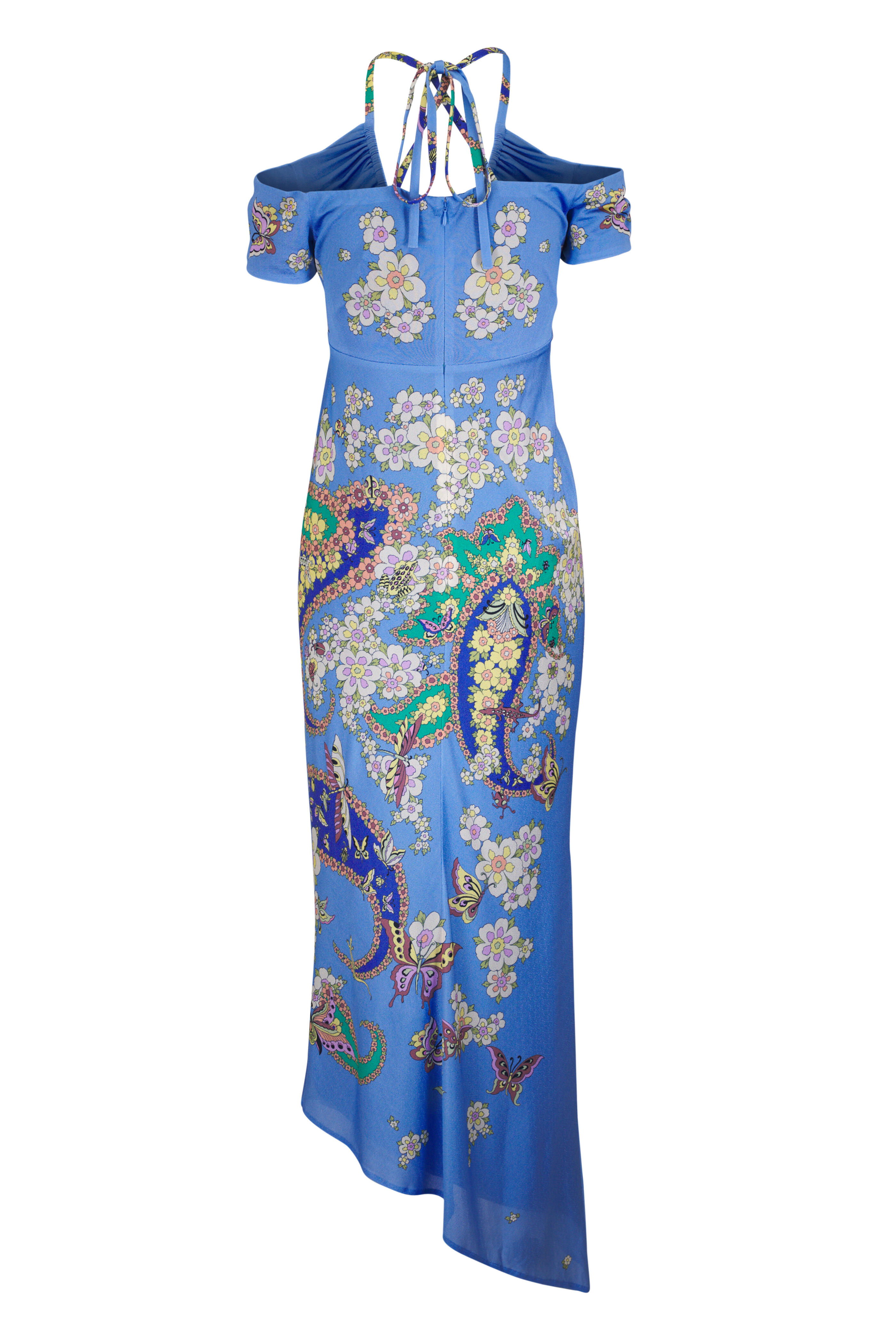 ワンピース ETRO Woman Dress Blue 123484580 250 ETRO Asymmetric printed jersey maxi dress | NET-A-PORTER