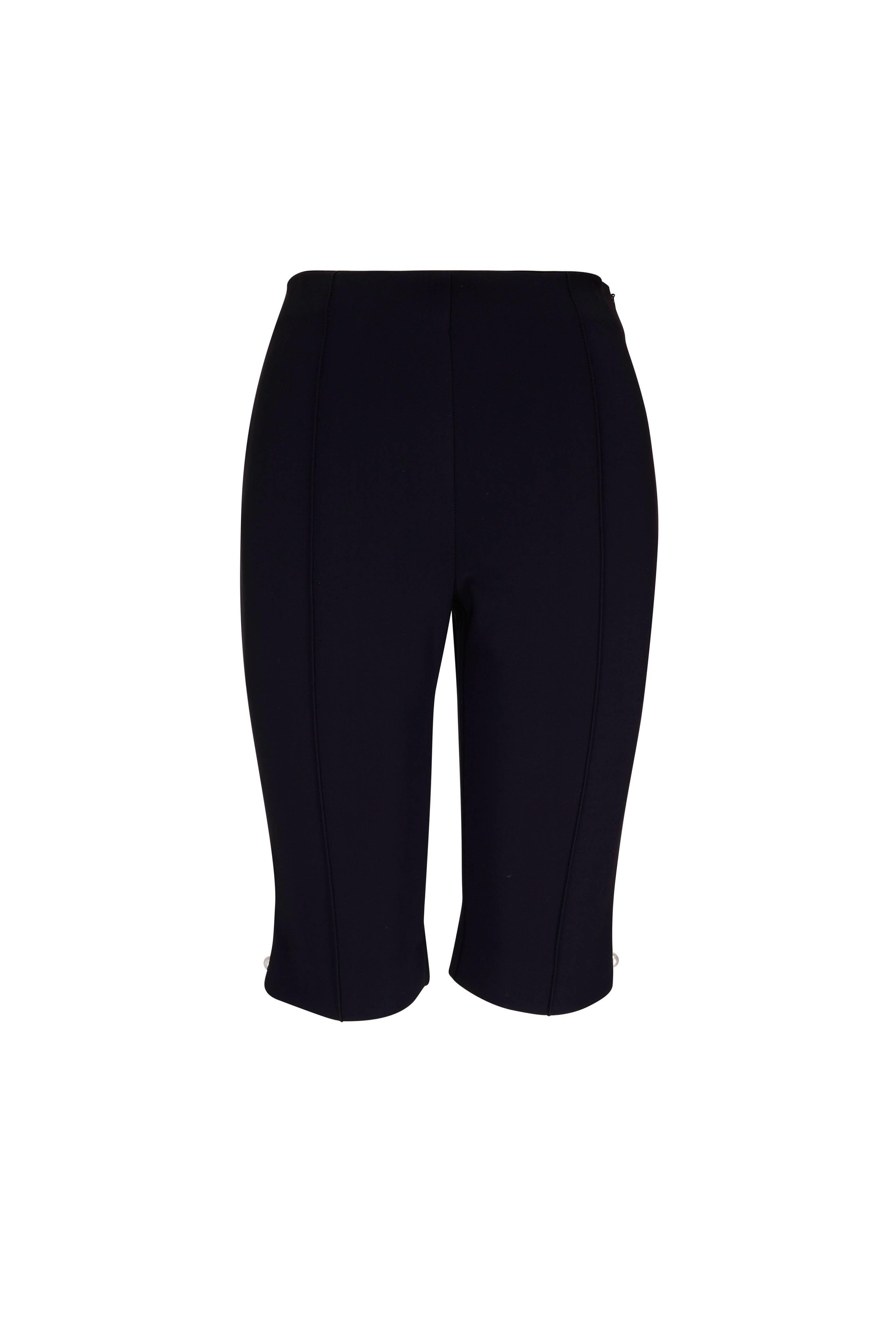Adam Lippes - Black Bonded Neoprene Biker Shorts