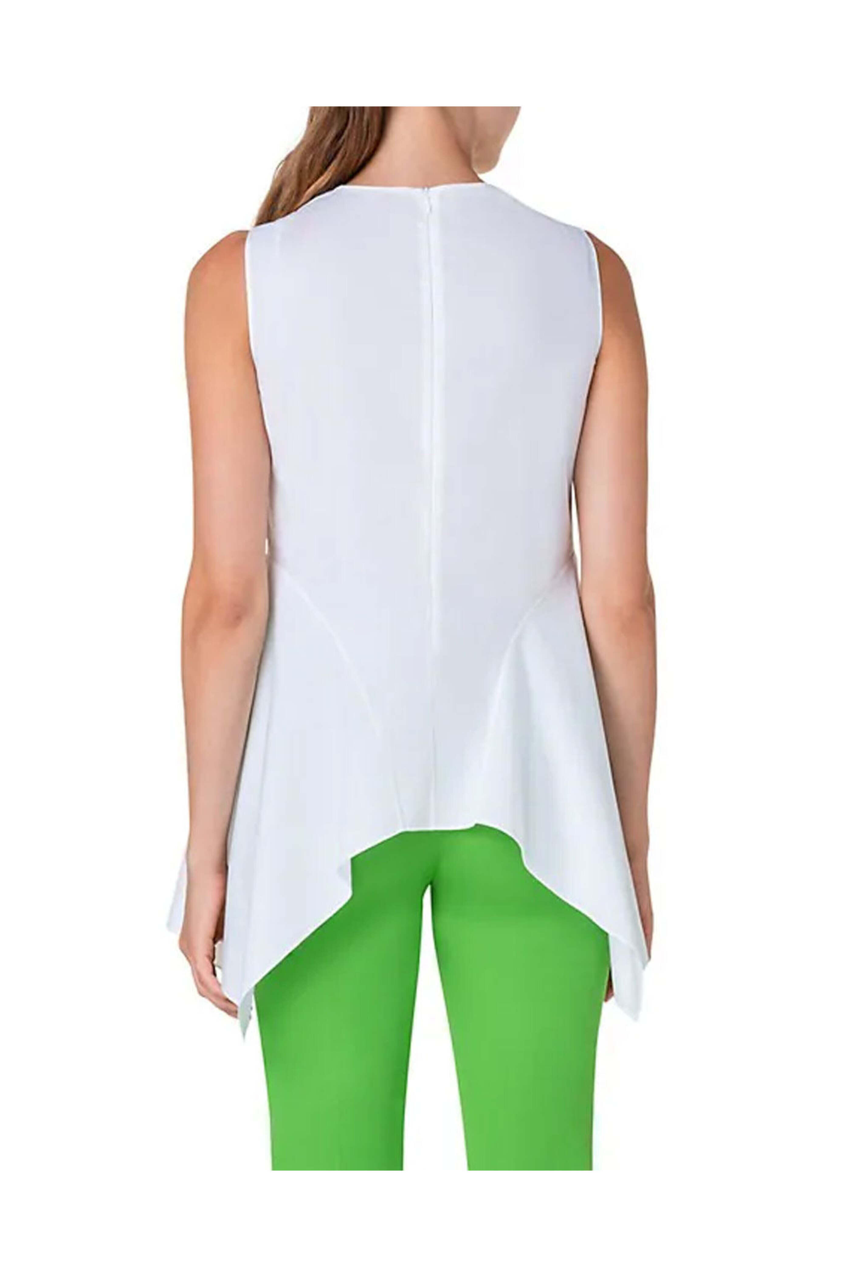 Akris Punto - Cream Cotton Handkerchief Peplum Blouse