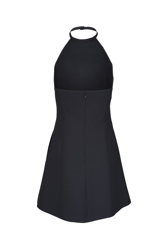 Valentino Black & Silver Beaded Bow Halter Dress - view 3