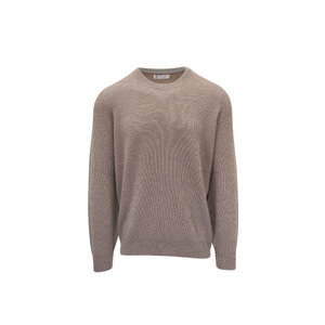 BRUNELLO CUCINELLI アイボリー セーター Mサイズ M~L相当 Brunello Cucinelli - Off White Cotton Ribbed Full Zip Sweater