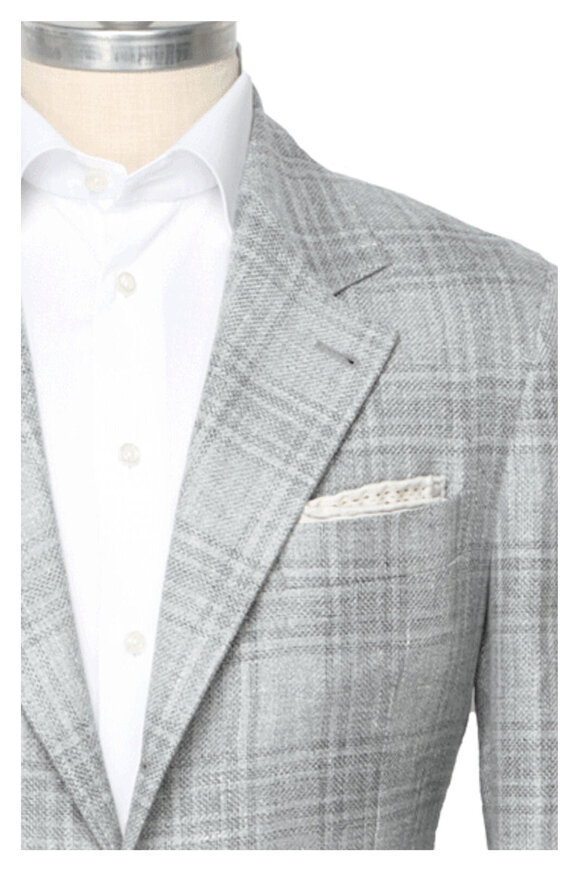 Brunello Cucinelli - Herringbone Light Gray Sportcoat