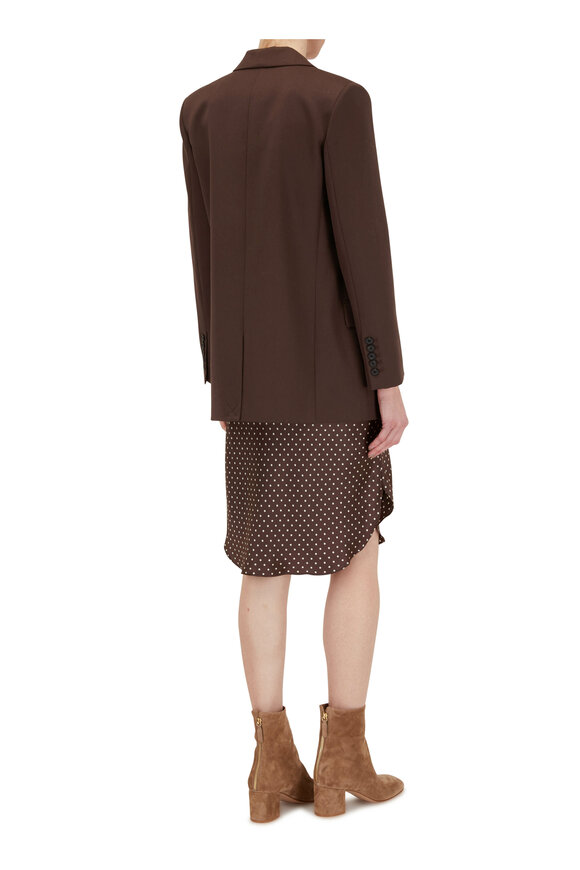 Nili Lotan - Brown Polka Dot Silk Cami Dress