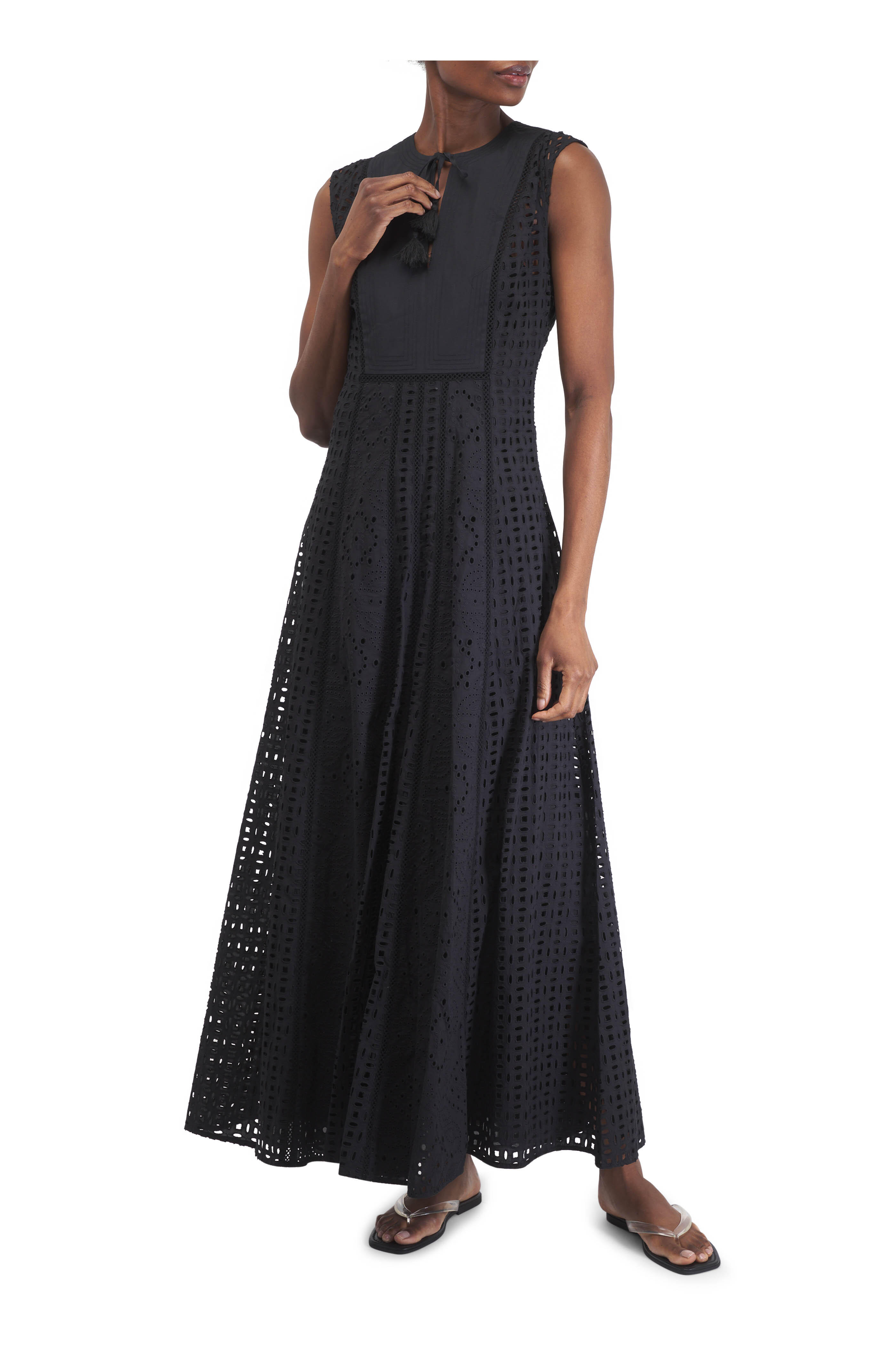 Veronica Beard - Alina Black Eyelet Maxi Dress