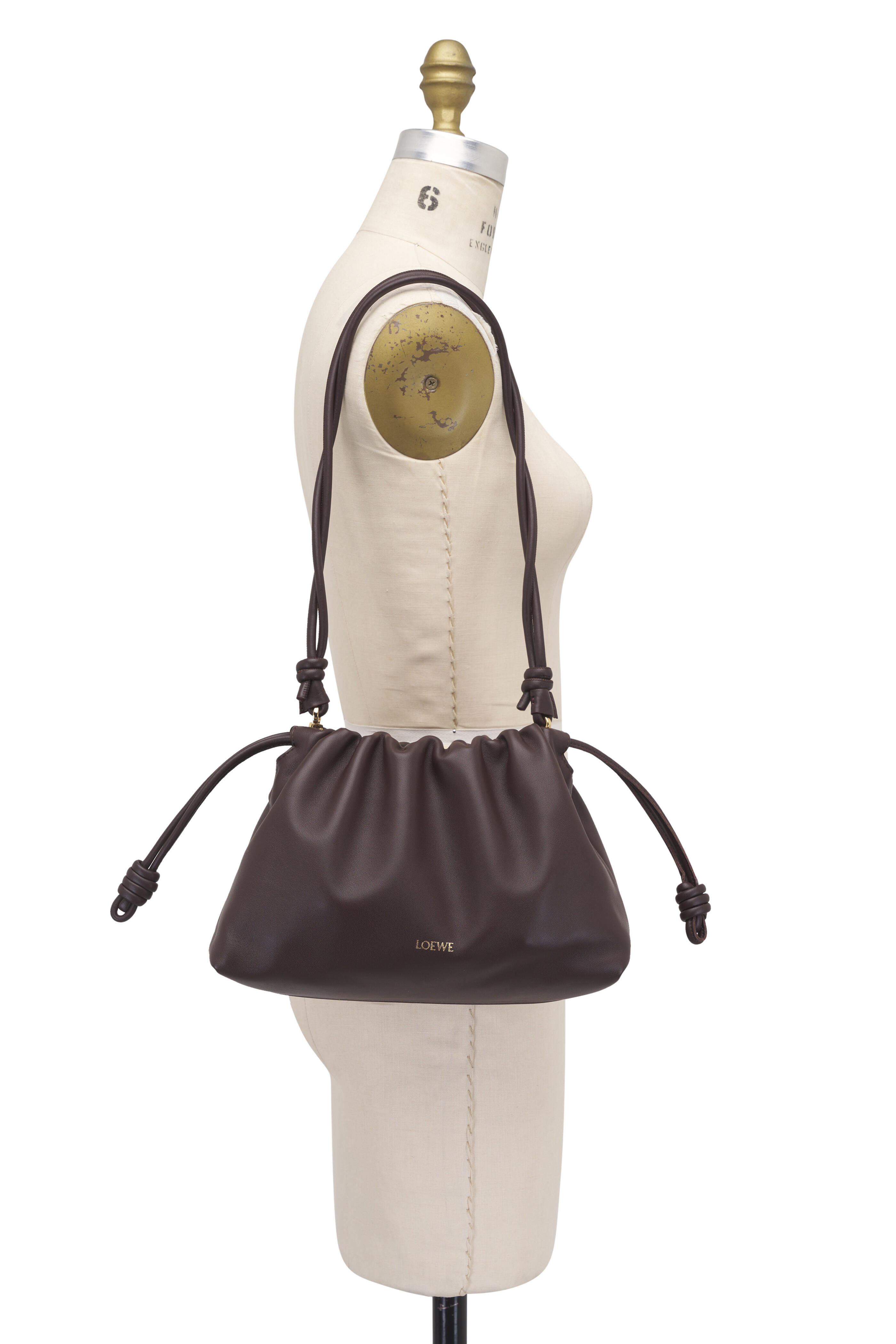 バッグ・カバンその他 Loewe Flamenco Purse medium bag in Dark Brownie Loewe - Medium Flamenco Dark Brownie Leather Clutch