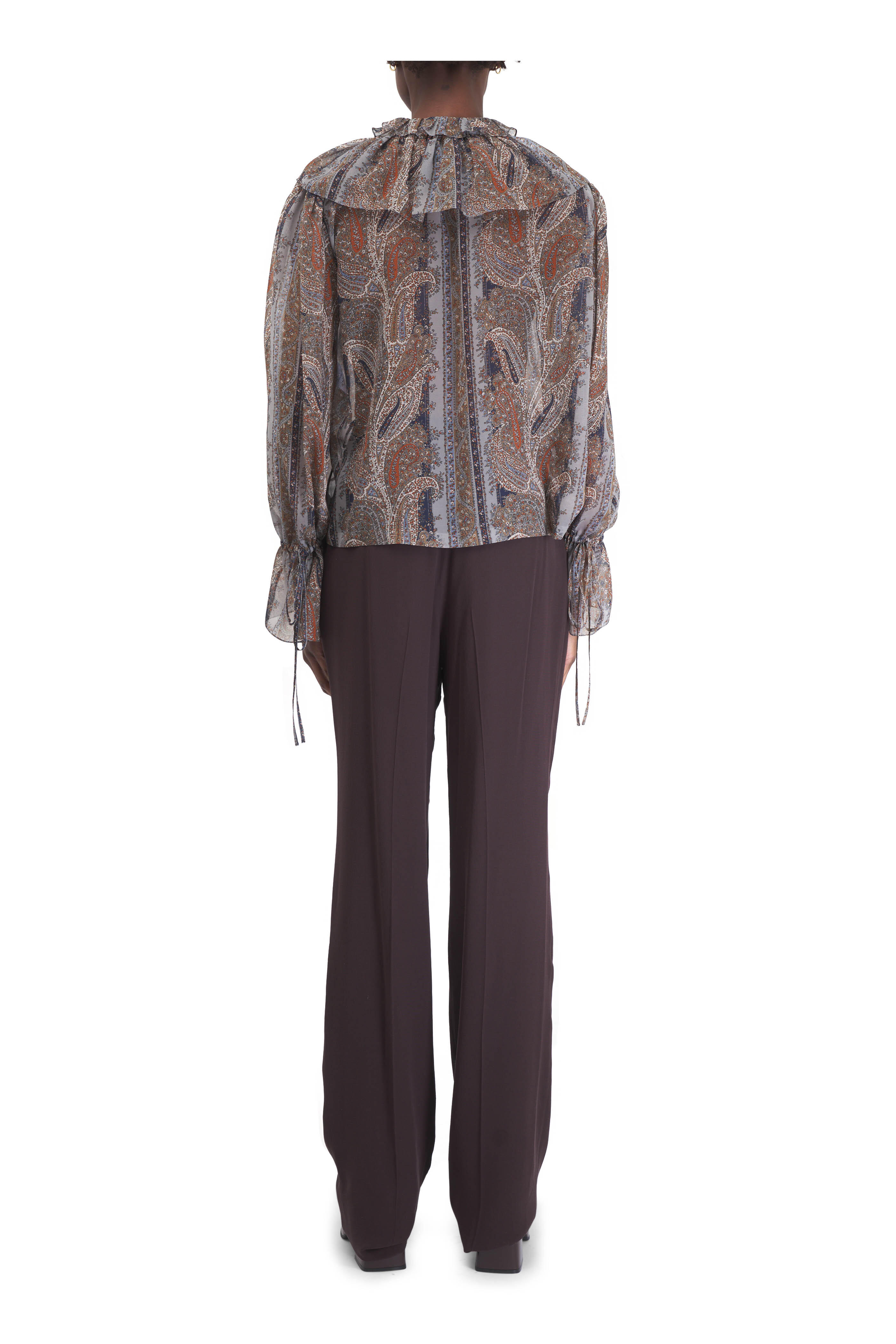 Saint Laurent - Multicolor Paisley Silk Georgette Blouse