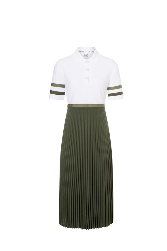 Bogner - Philia Off White Cotton Short Sleeve Polo Dress