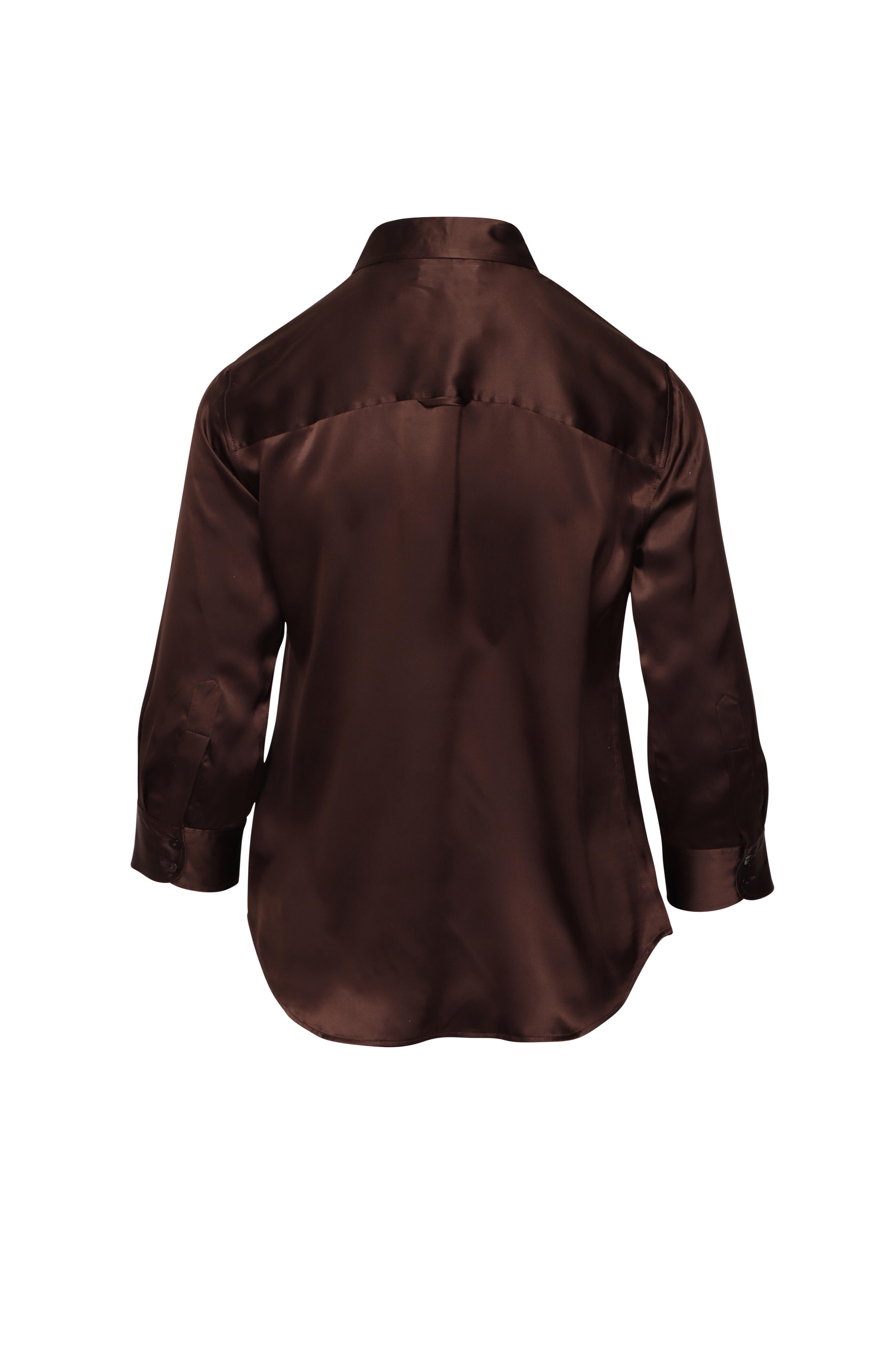 L'Agence - Dani Coffee Bean Button Up Shirt