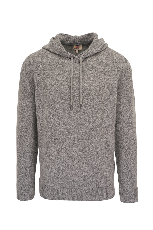 Faherty Brand Gray Wool & Cashmere Hoodie 