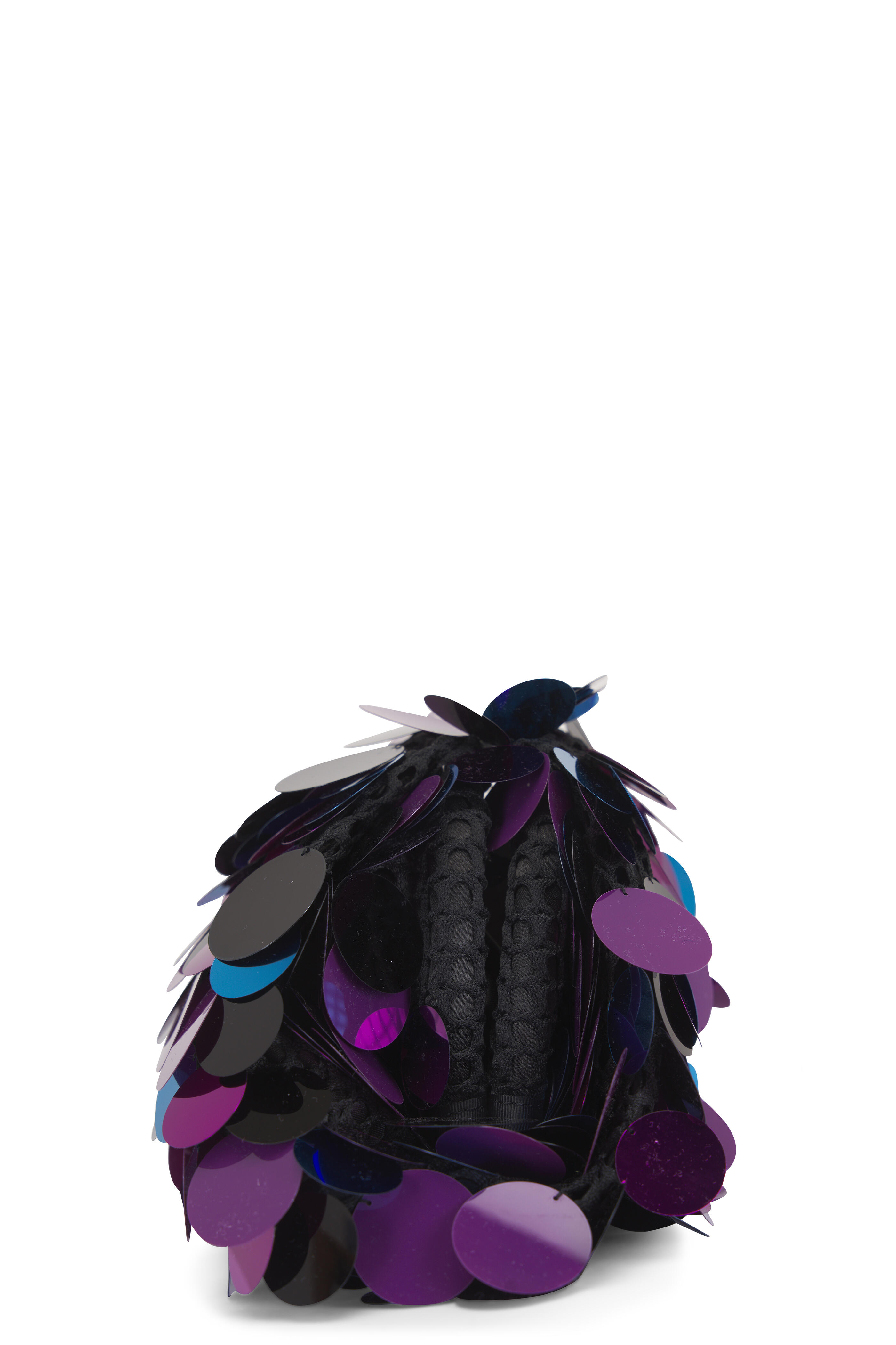 Maria La Rosa - Carnival Mini Game Violet Maxi Sequin Clutch