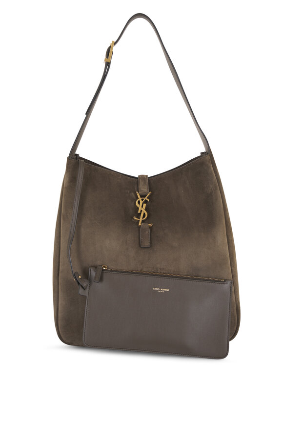Saint Laurent Large Le 5 À 7 Light Musk Suede Shoulder Bag - view 5