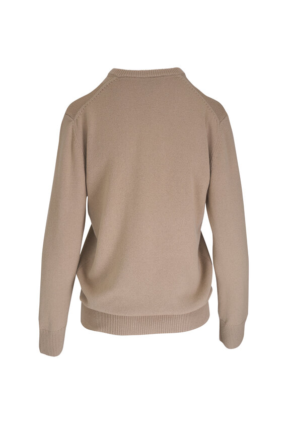 Michael Kors Collection - Sand Cashmere V-Neck Sweater 