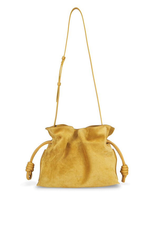 Loewe Medium Flamenco Ochre Suede Clutch - view 1
