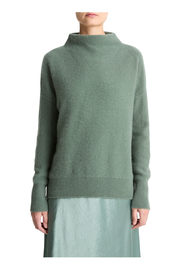 Vince Deep Patina Plush Cashmere Funnel Neck Sweater - view 3