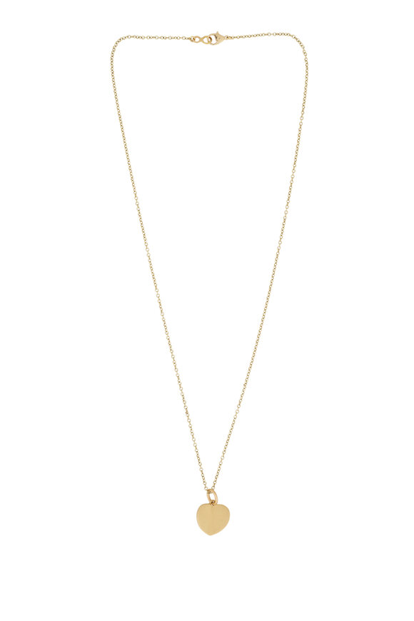 Caroline Ellen 18k Yellow Gold Heart Pendant Necklace