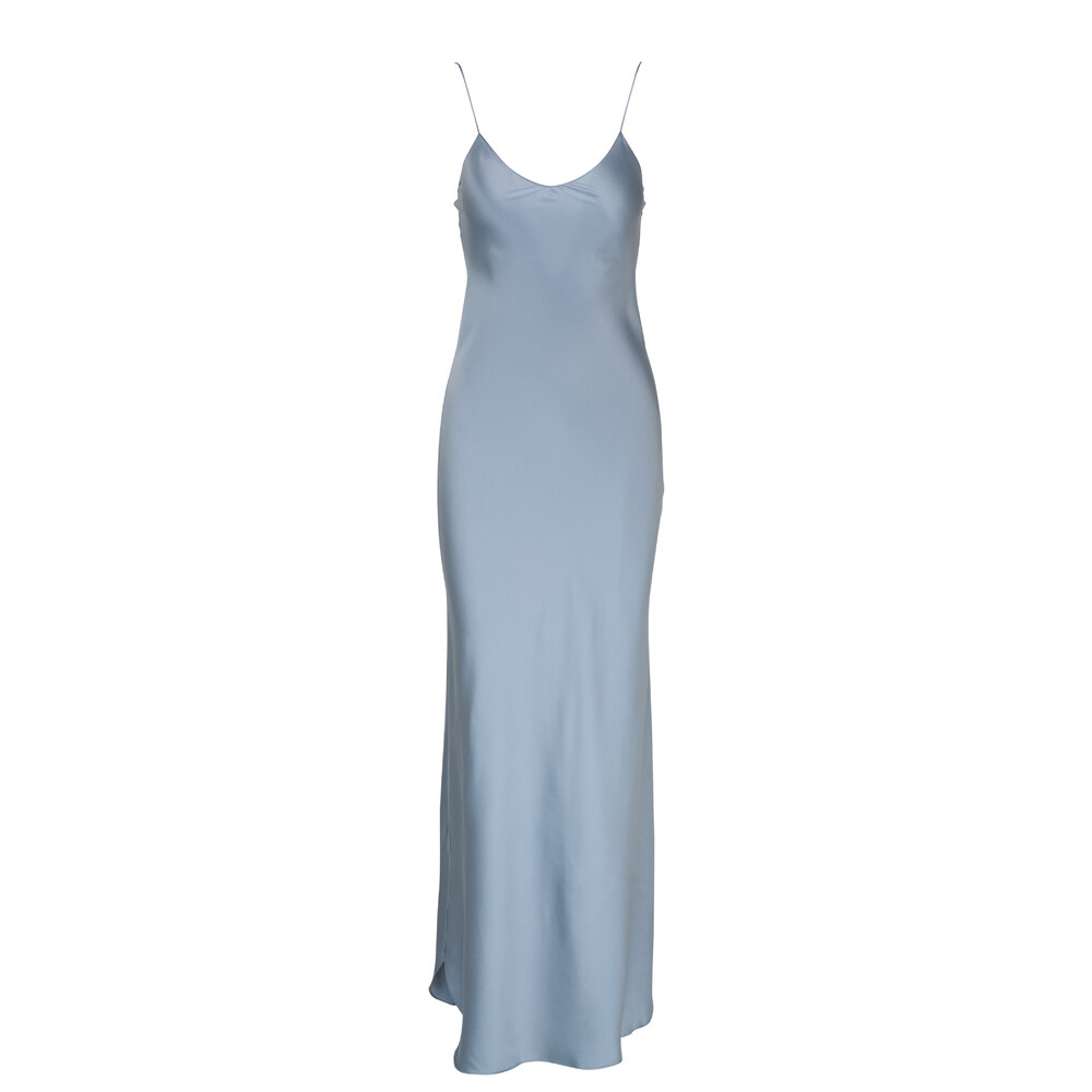 Nili Lotan - Cami Vintage Blue Silk Maxi Dress | Mitchell Stores