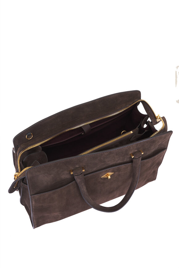 Métier Private Eye Chocolate Suede Satchel - view 5