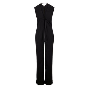 ワンピースその他 Victoria Beckham Black jumpsuit with viscose blend belt Cut-Out Detail Cami Jumpsuit In Black – Victoria Beckham Inc