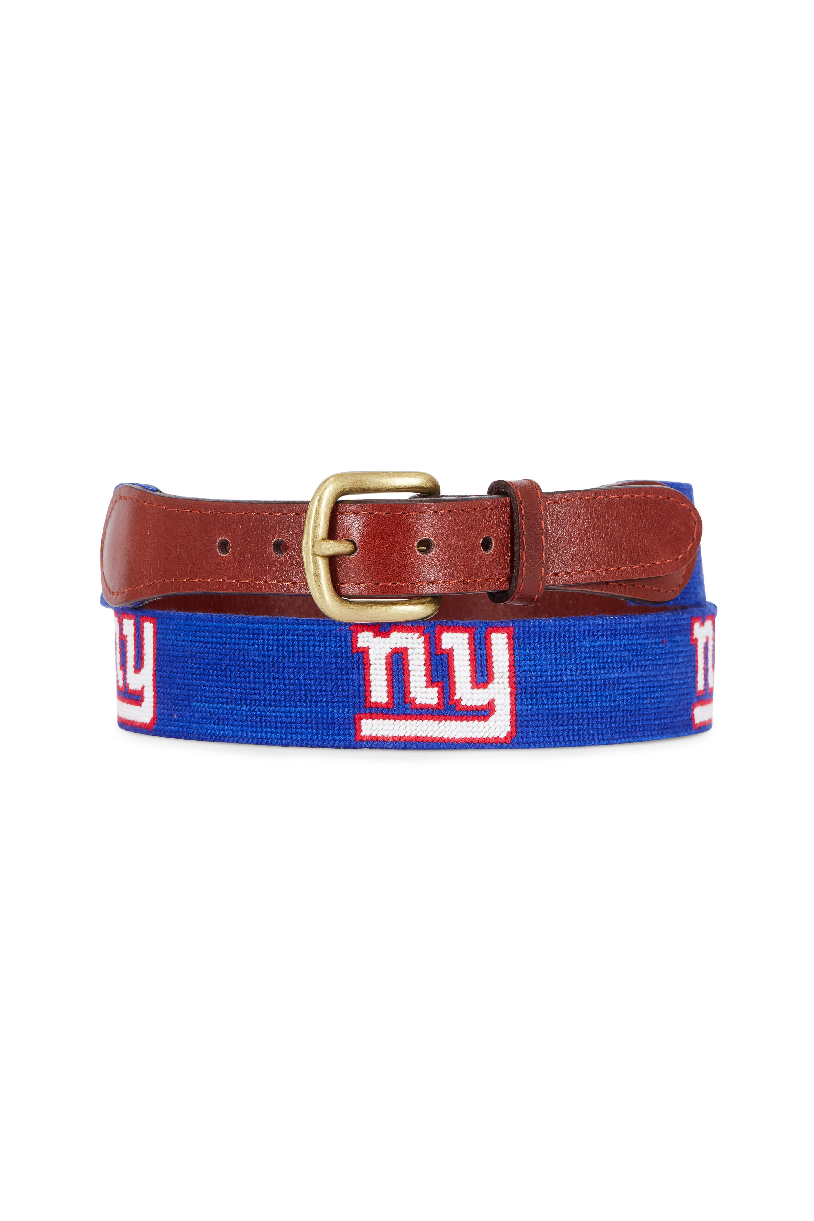 Smathers & Branson - Royal Blue New York Giants Needlepoint Belt