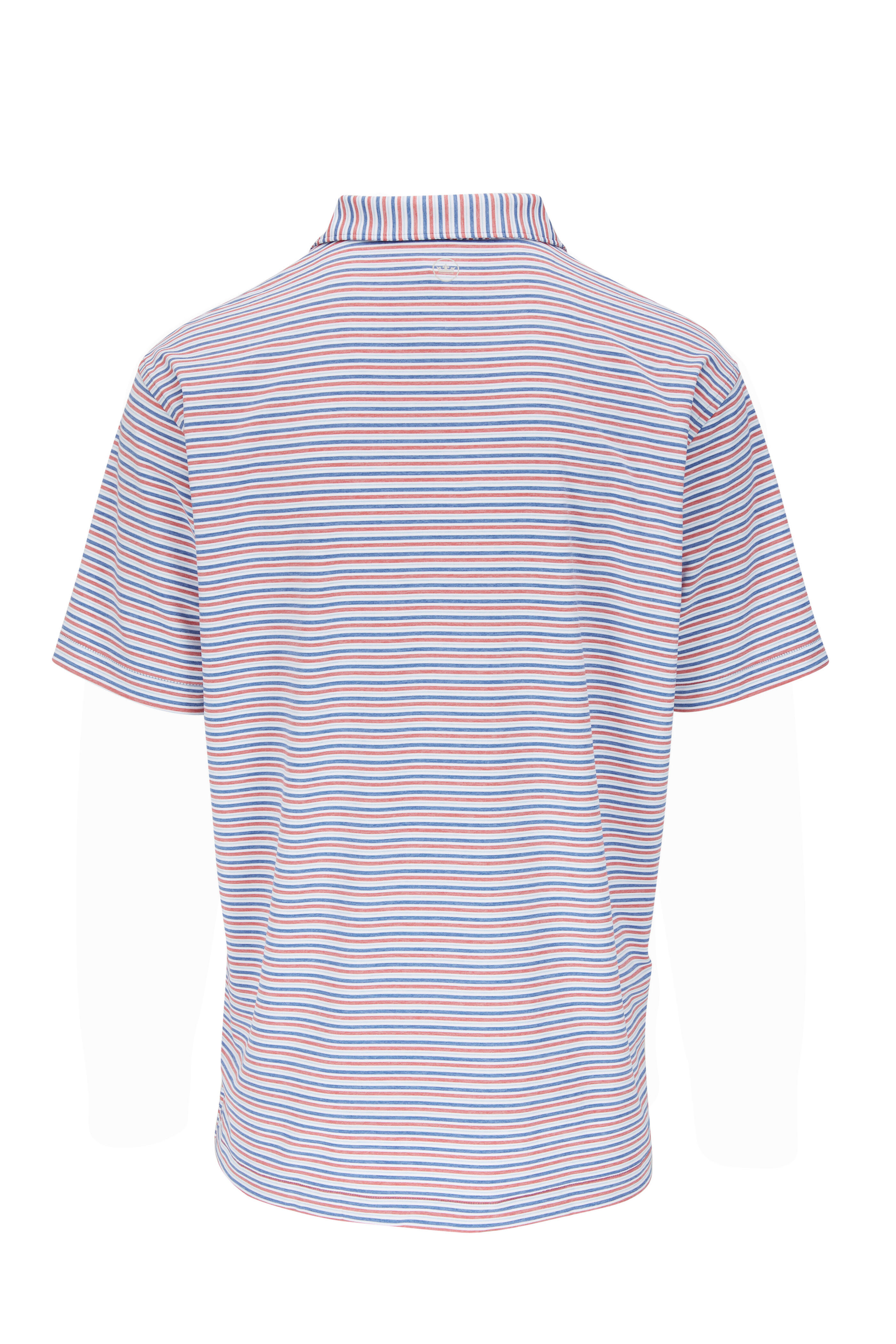 Peter Millar - Soul Pink & Blue Striped Polo