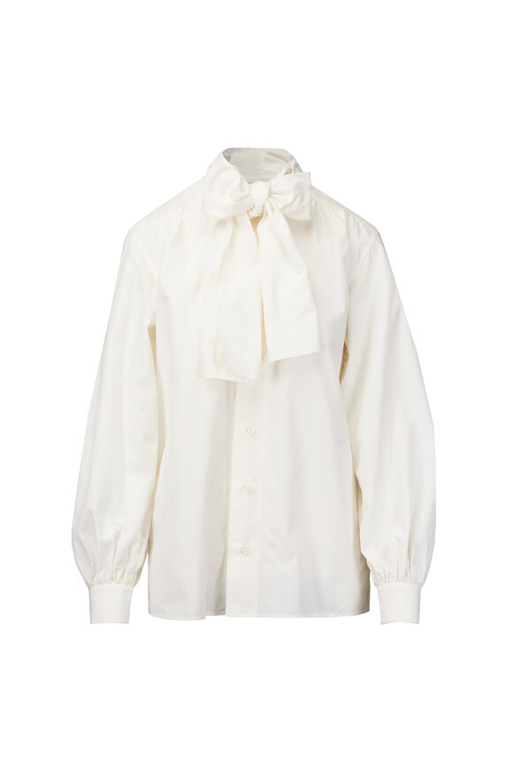 Ralph Lauren Dara Cream Tie-Neck Blouse - view 1