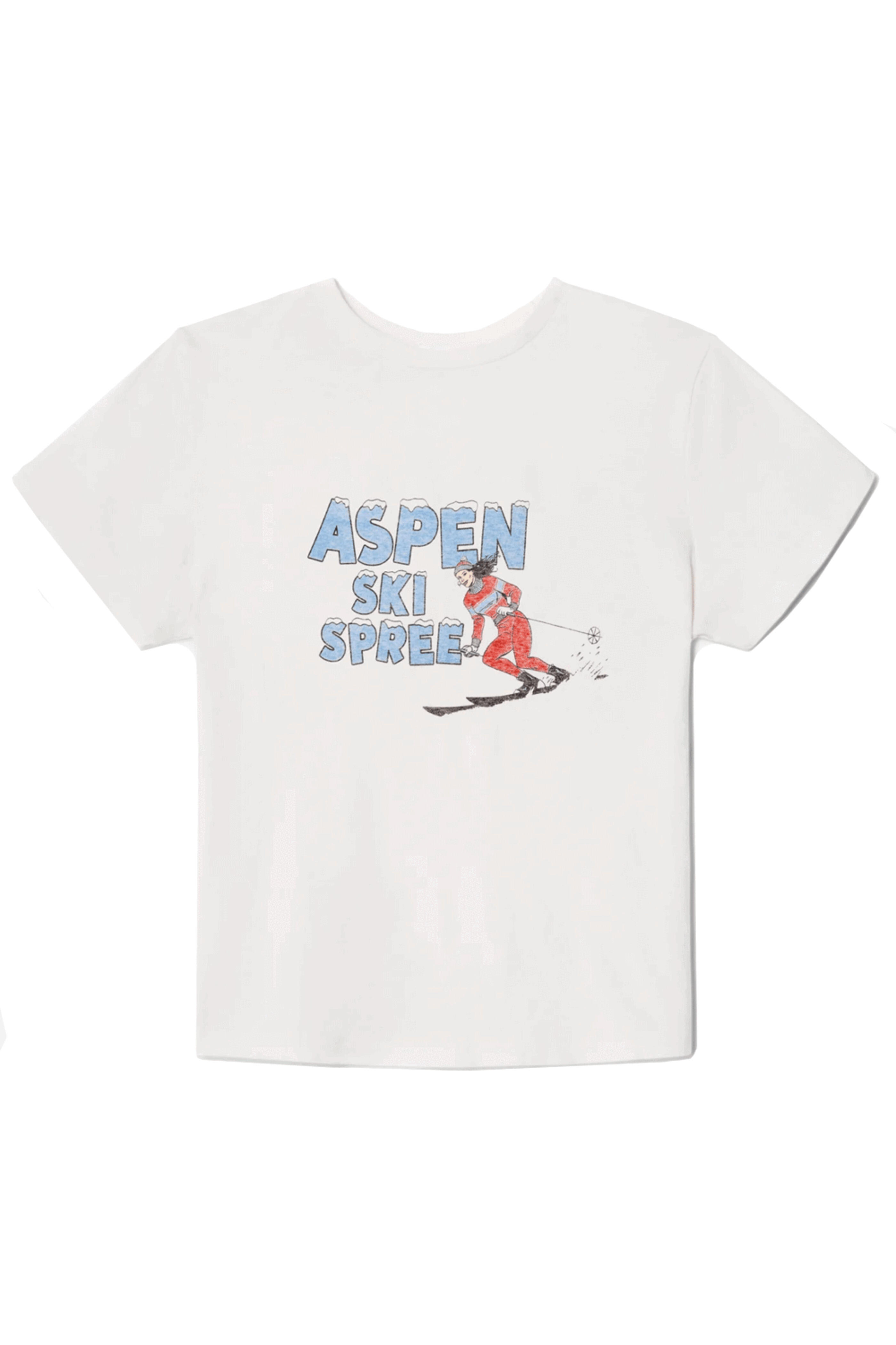 Re/Done - Ski Spree Classic Tee in Vintage White