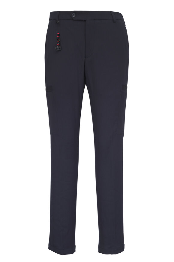 Marco Pescarolo Metis Navy Blue Stretch Wool Cargo Pant - view 1