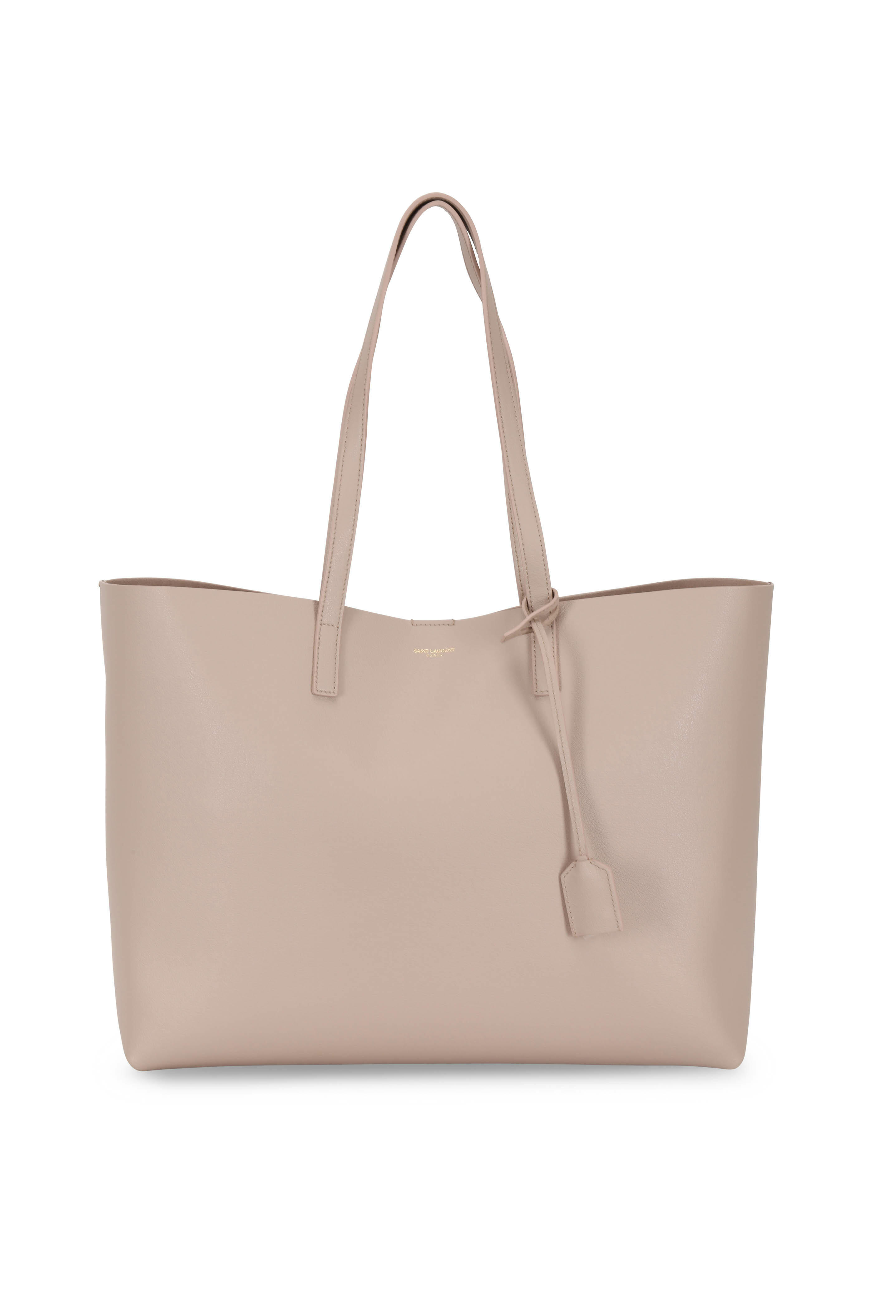 Saint Laurent Shopping Leather Tote Bag in Natural