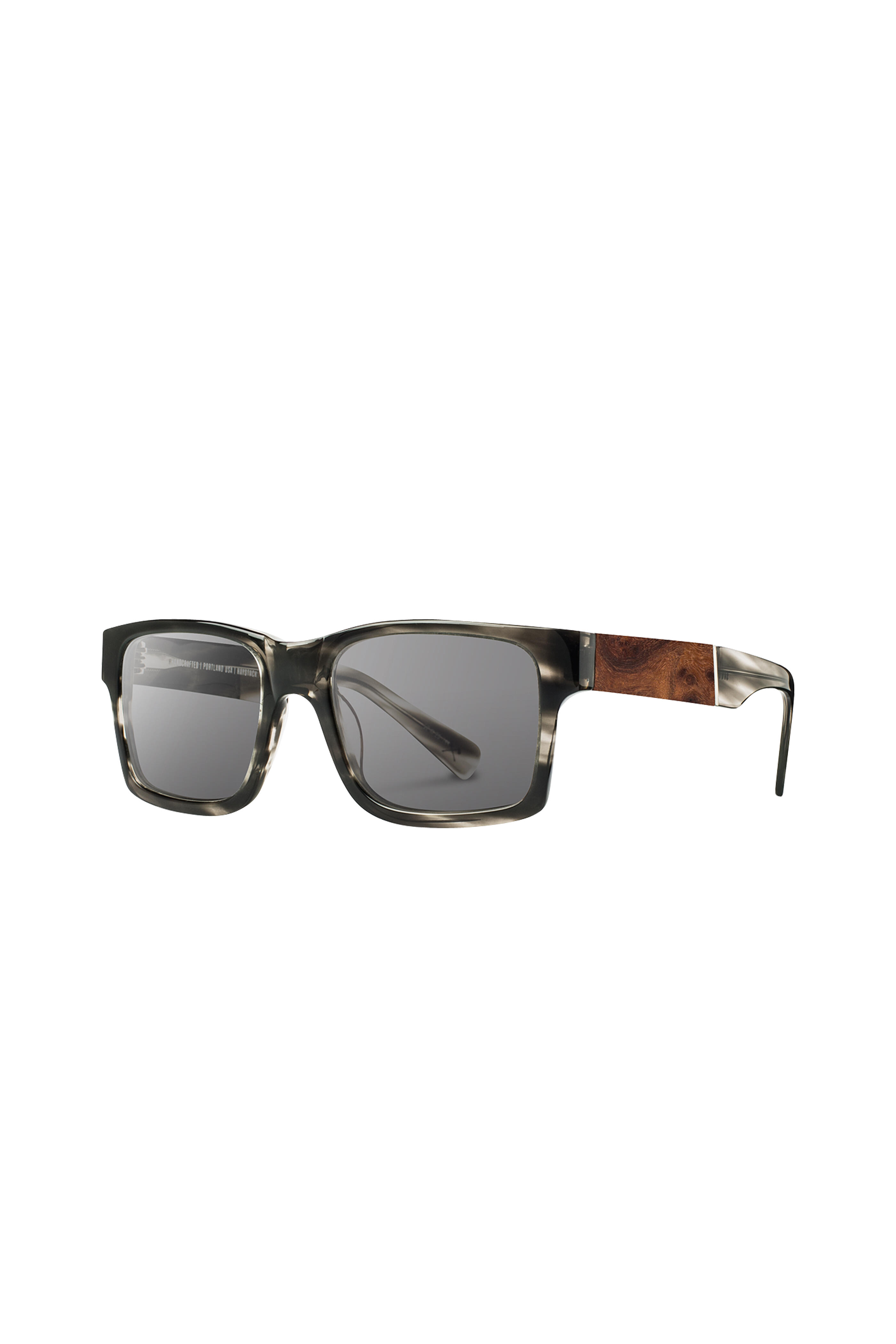 Shwood - Haystack Pearl Gray Square Sunglasses