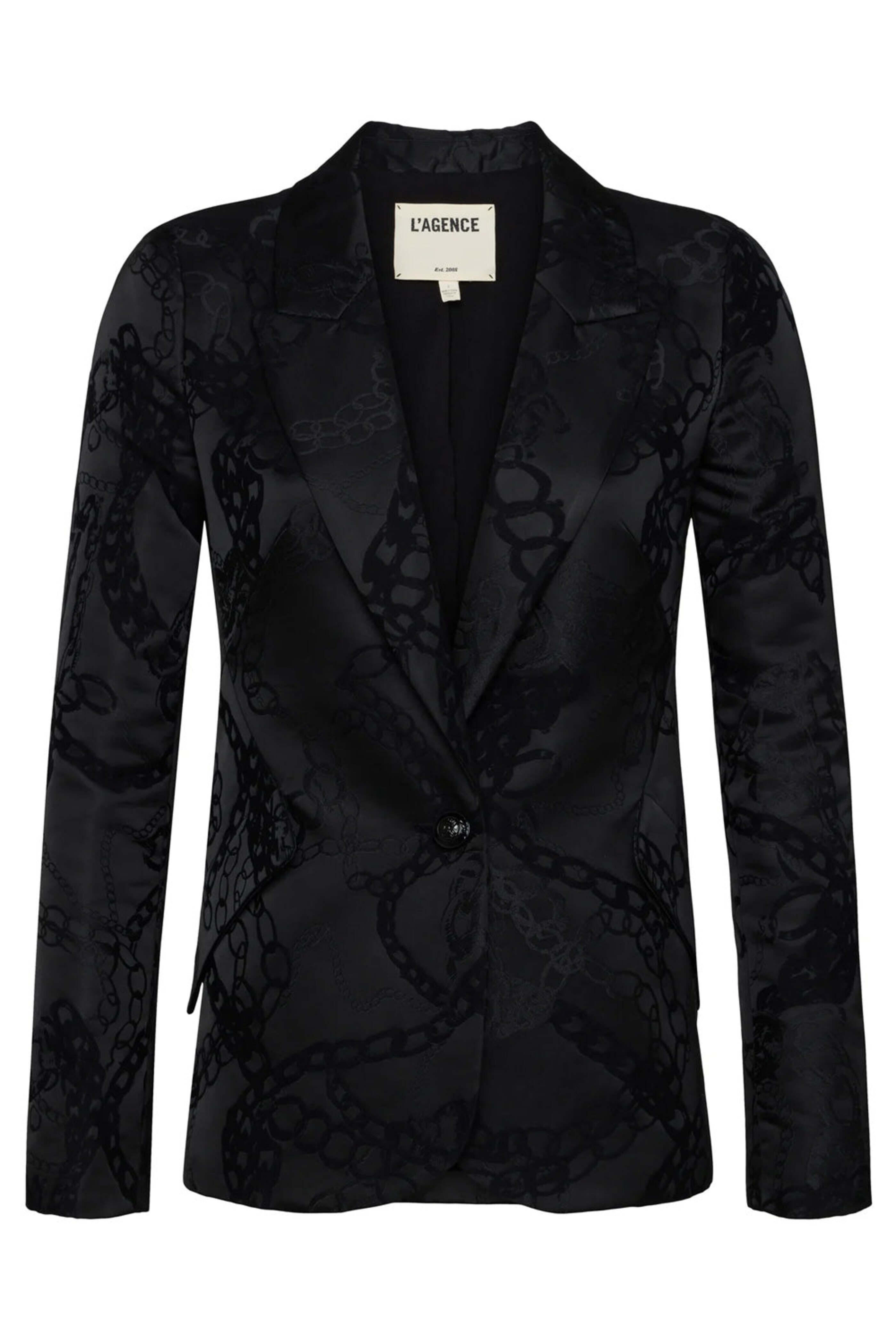 L'Agence - Black Grunge Chain Chamberlain Blazer
