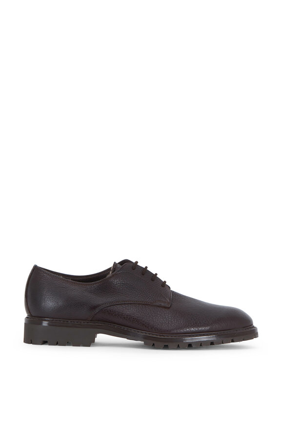 Gravati - Brown Leather Shearling Lined Derby Shoe 