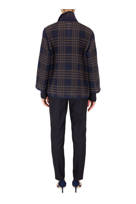 Akris - Melvin Navy Flannel Zip Pocket Pant