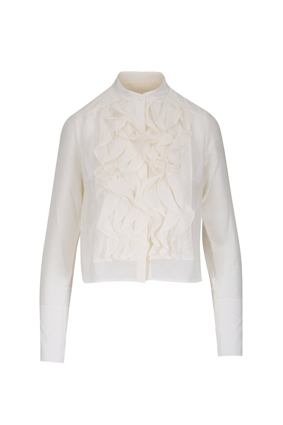 TWP Patti Ivory Ruffle Shirt - view 1