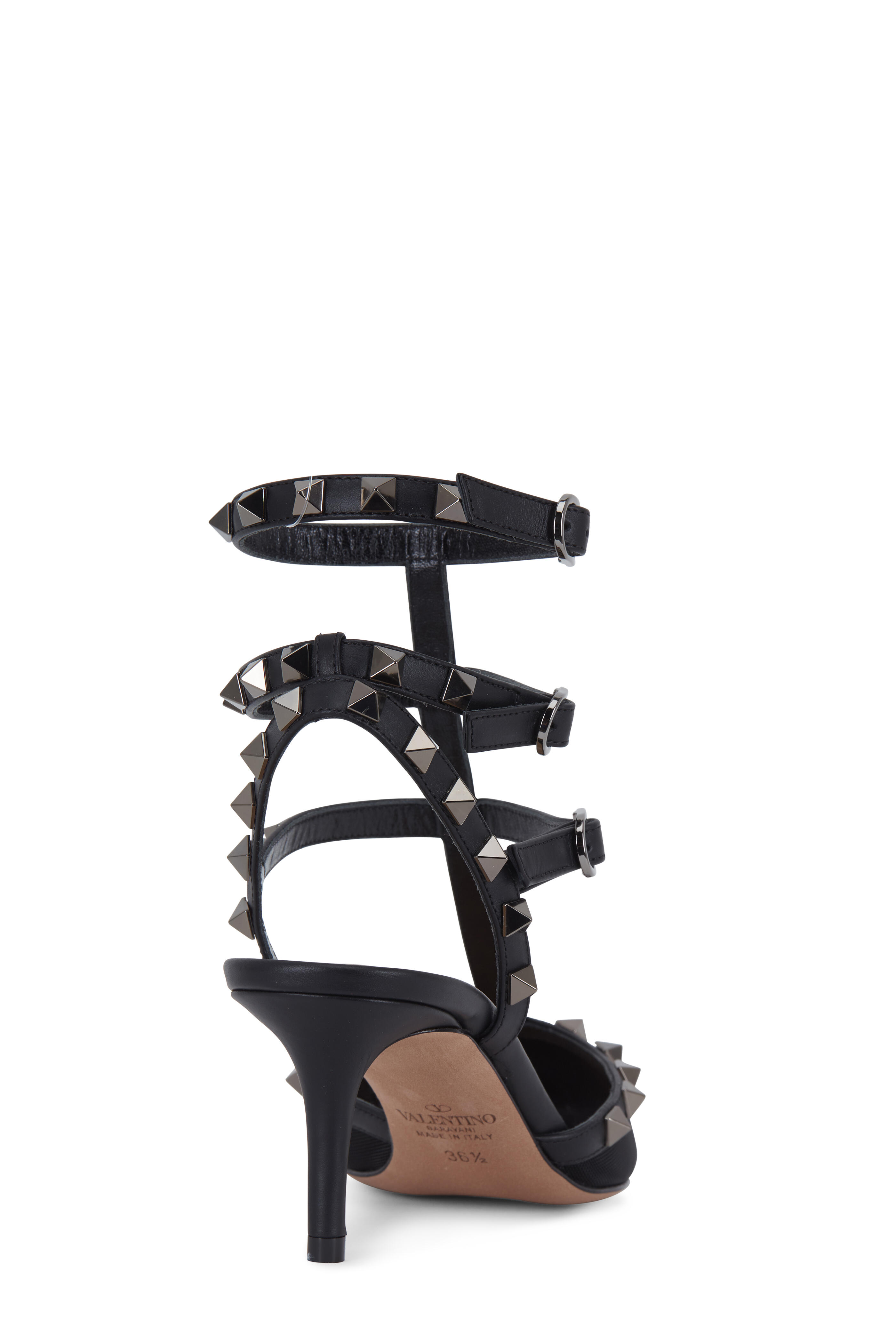 Valentino Garavani Women's Rockstud Metallic Ankle Strap Pump