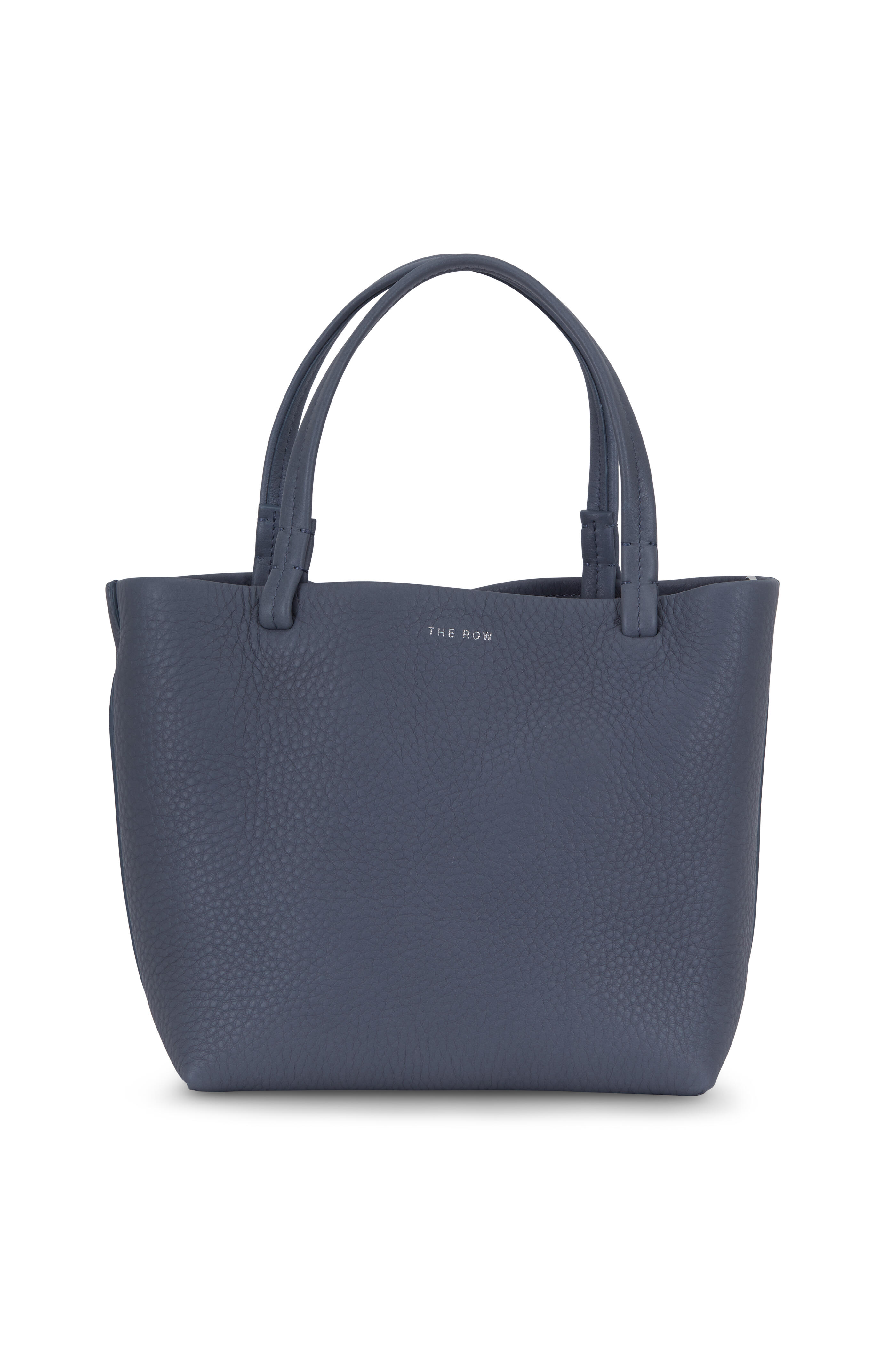 The Row Blue Textured Leather Small Park Tote