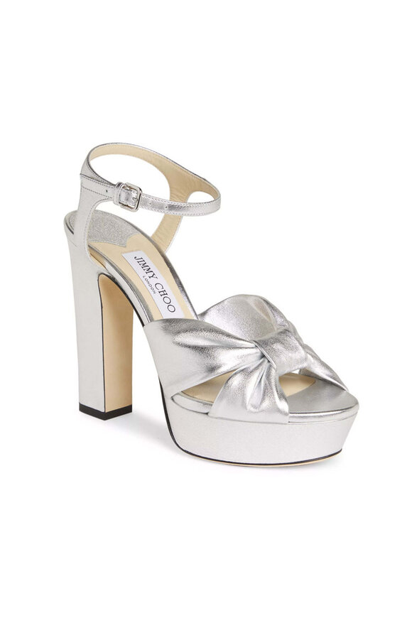 Jimmy Choo Heloise 120 Platform in Silver - view 1