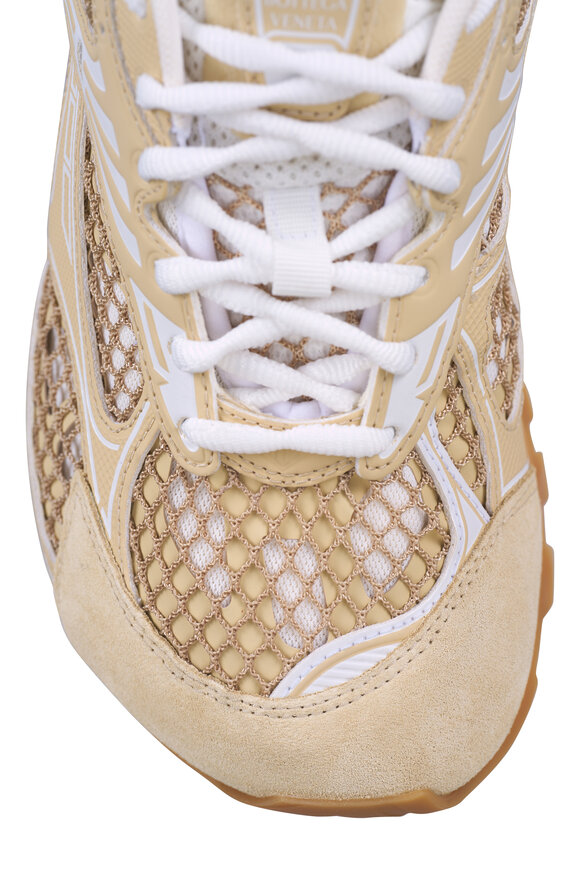 Bottega Veneta Orbit Tan Suede & Mesh Low Top Sneaker - view 5