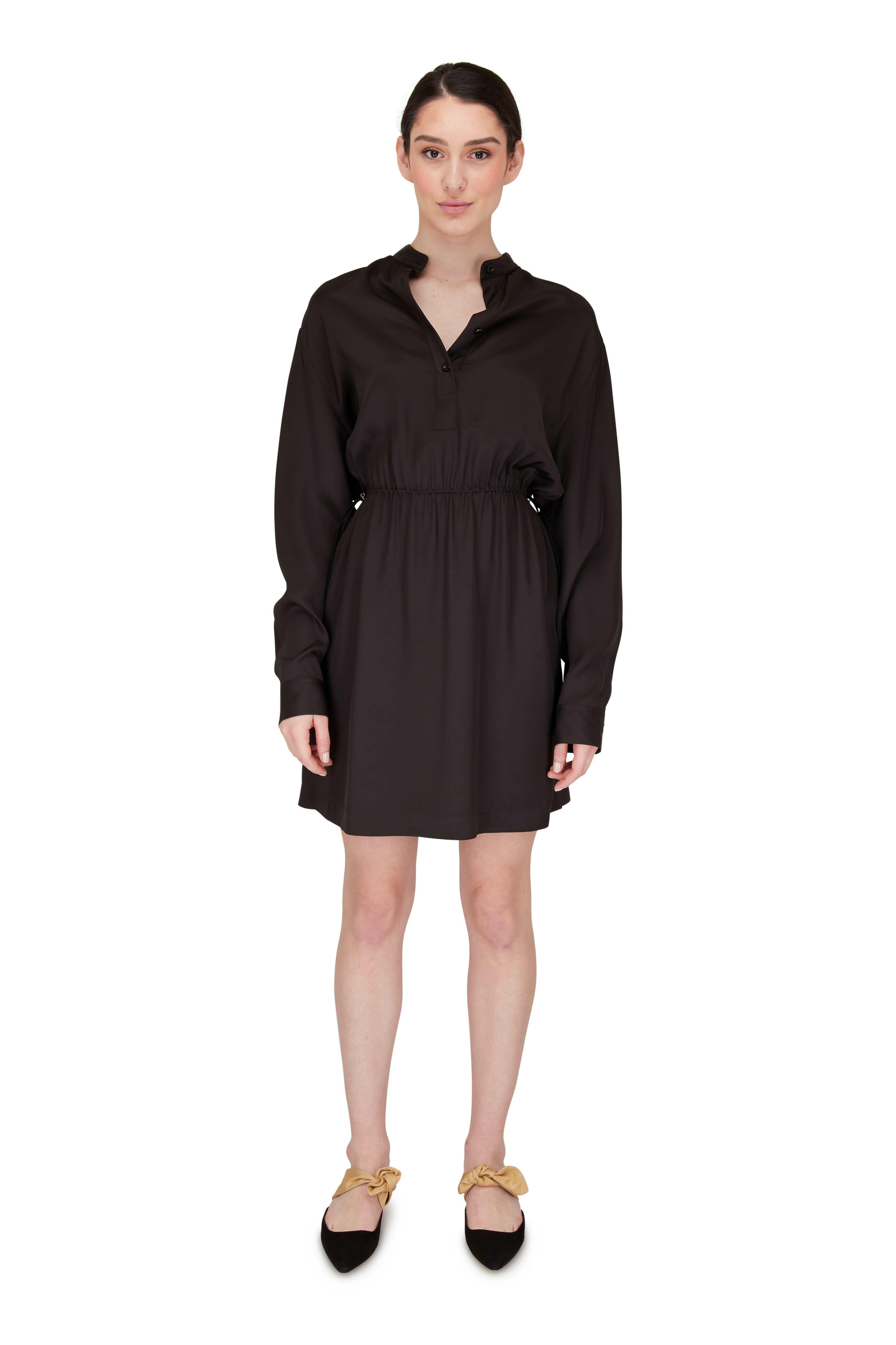 The Row - Coco Black Suede & Sahara Grosgrain Bow Mule, 40mm