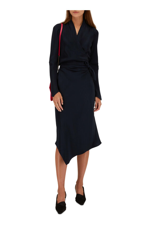 Peter Cohen - Victor Navy Long Sleeve Midi Dress