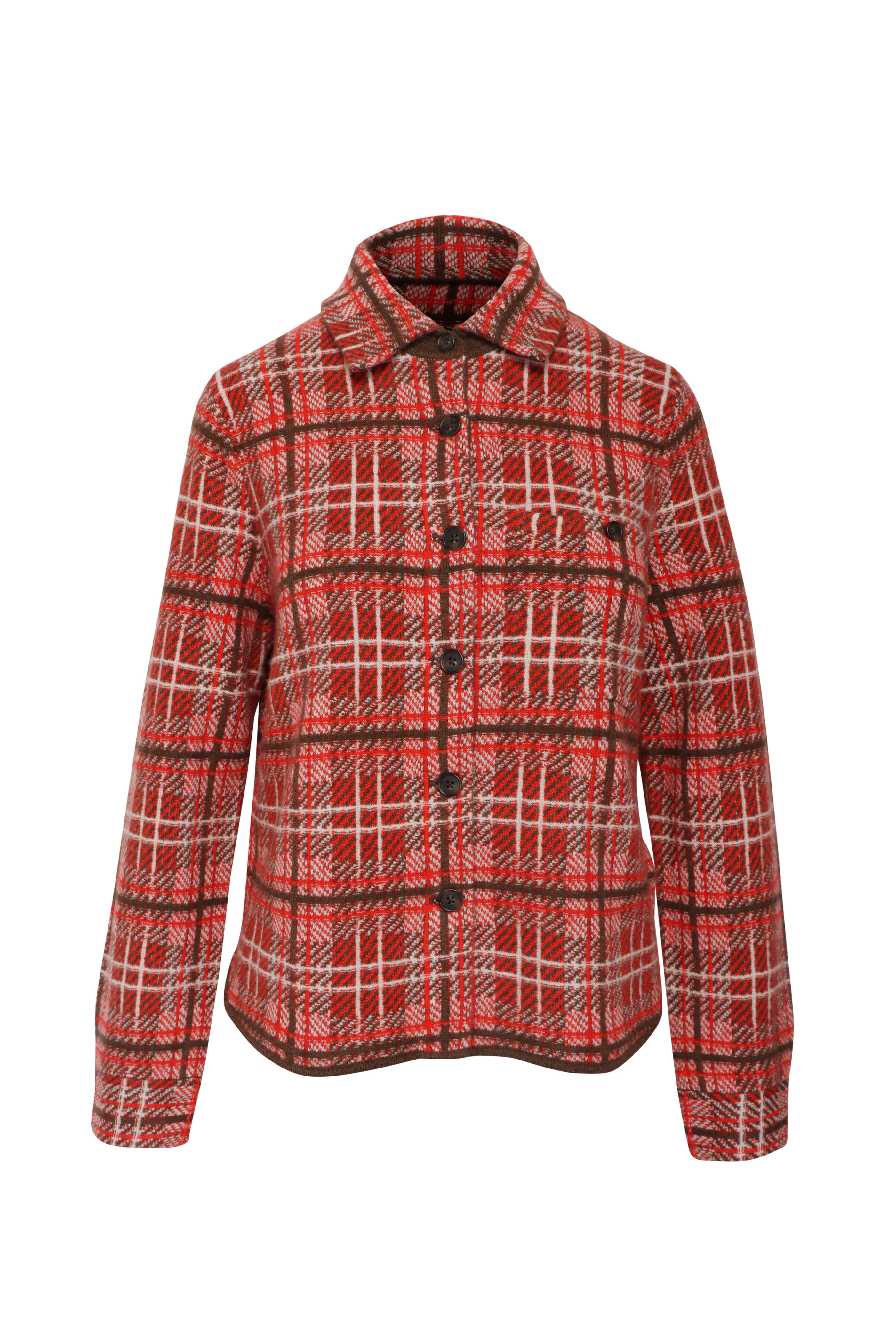 Guest in Residence - Dylan Chili Plaid Shirt