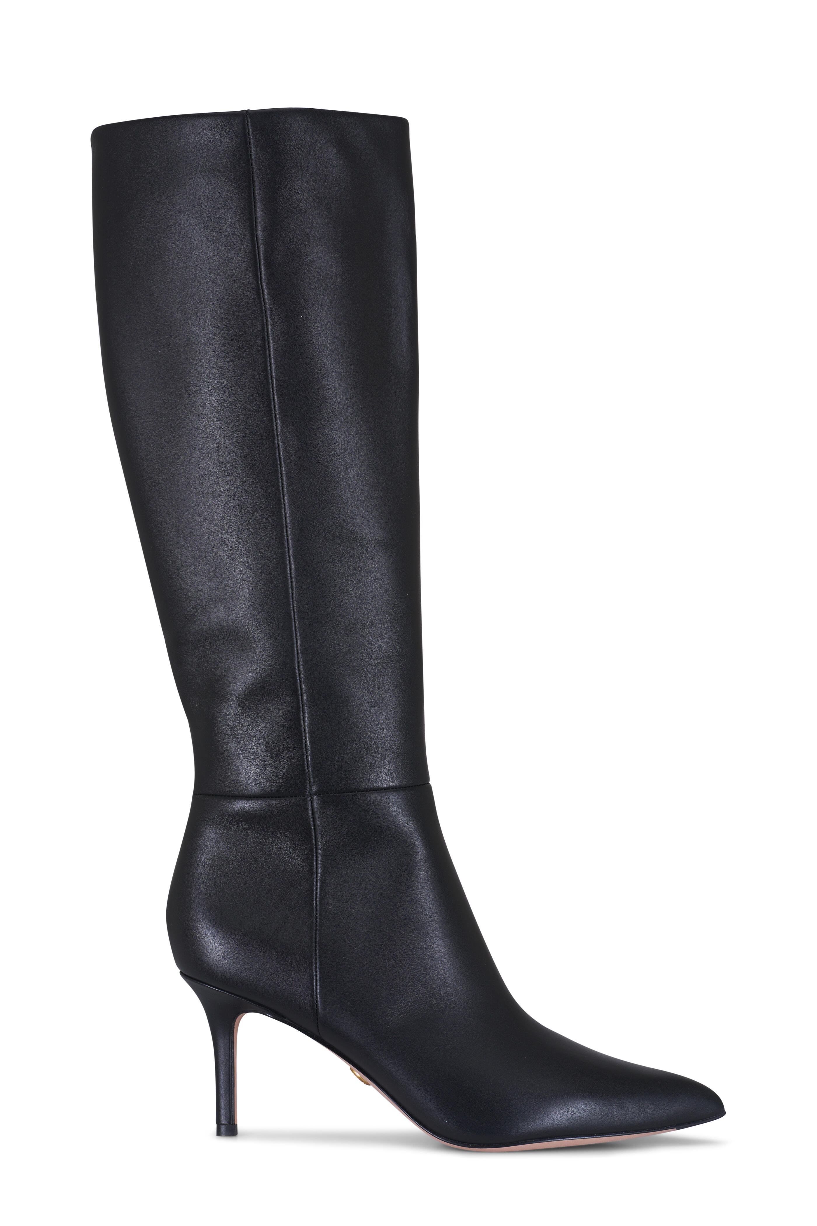 Veronica Beard - Lisa Black Leather Tall Boot, 70mm
