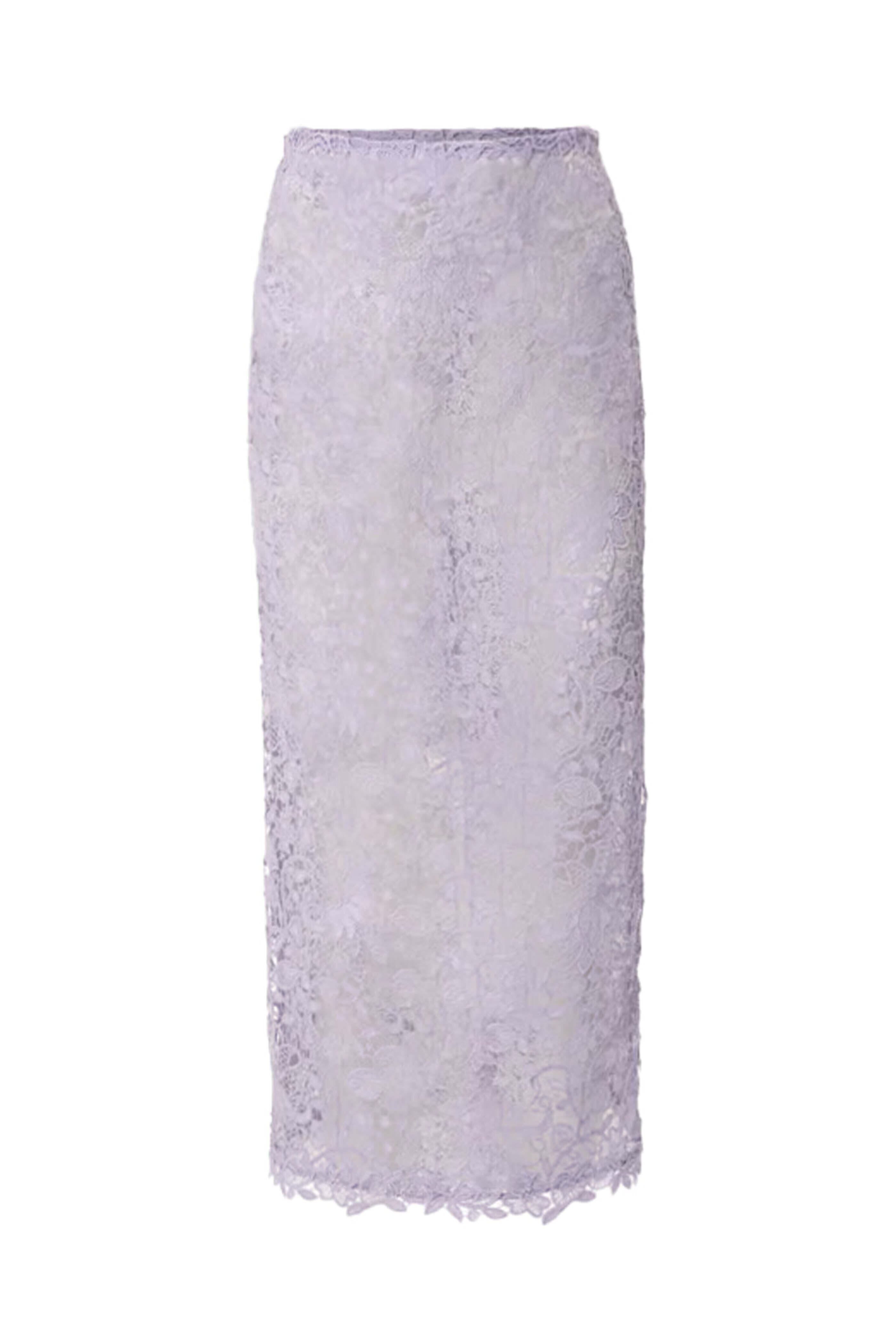 Carolina Herrera - Lilac Lace Midi Skirt | Mitchell Stores