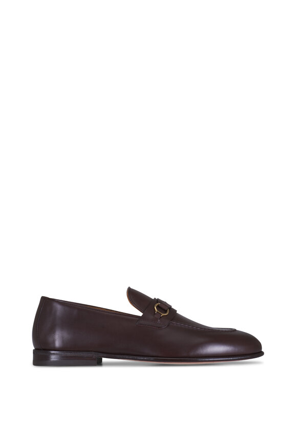 Brunello Cucinelli Dark Mahogany Leather Loafer - view 3