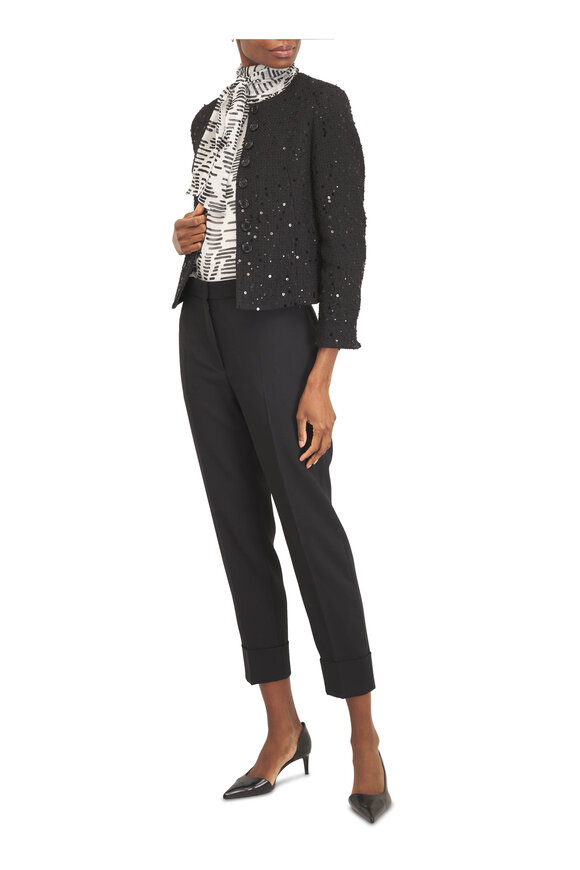 Akris Kelis Black Sequin Embellished Jacket - view 2