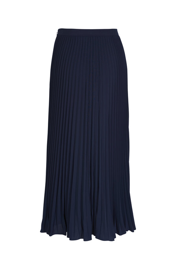 Veronica Beard - Addi Navy Pleated Skirt