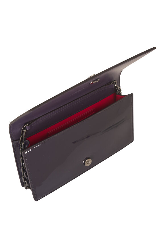 Christian Louboutin Bettina Dark Purple Patent Leather Clutch - view 6