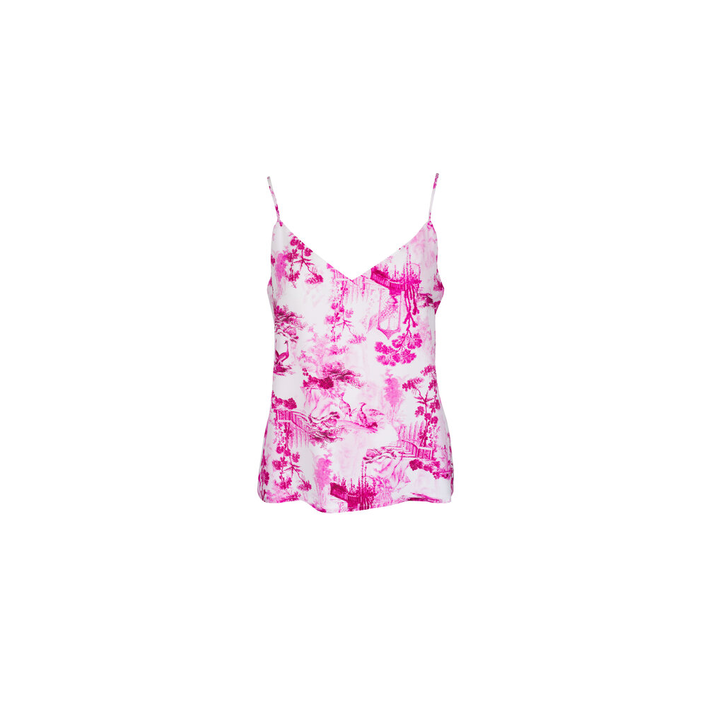 トップス maison de Dolce. blossom cami Women's White Silk Charmeuse Cami | CLUB MONACO US