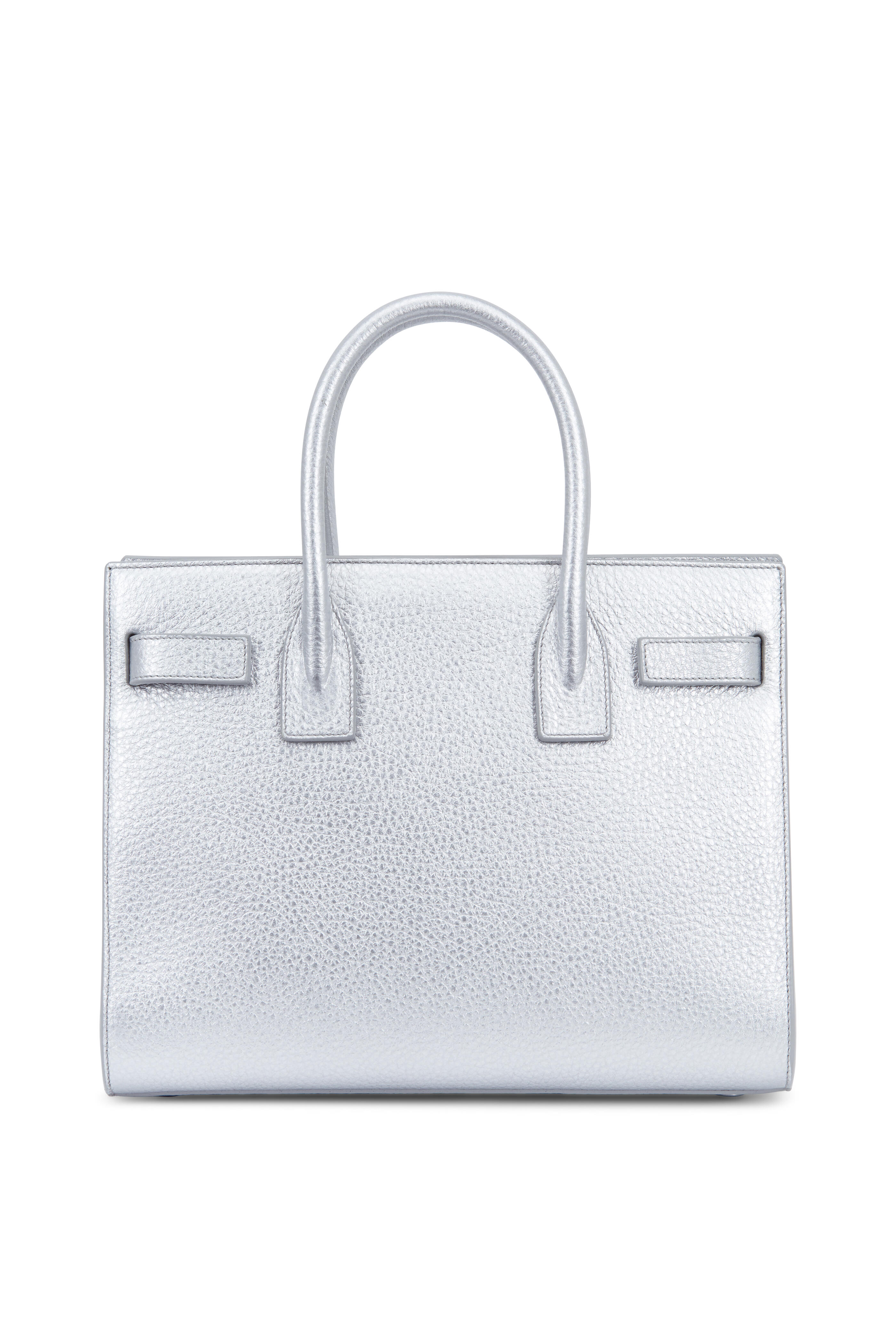Saint Laurent - Sac De Jour Silver Metallic Leather Small Tote
